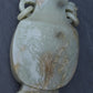 Large Antique Chinese Archaistic Hand-Carved Jade Covered Vase