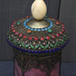 Antique Chinese Silver Enamel Tea Caddy With Fine Gems All Around