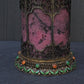 Antique Chinese Silver Enamel Tea Caddy With Fine Gems All Around