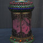 Antique Chinese Silver Enamel Tea Caddy With Fine Gems All Around