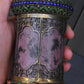 Antique Chinese Silver Enamel Tea Caddy With Fine Gems All Around
