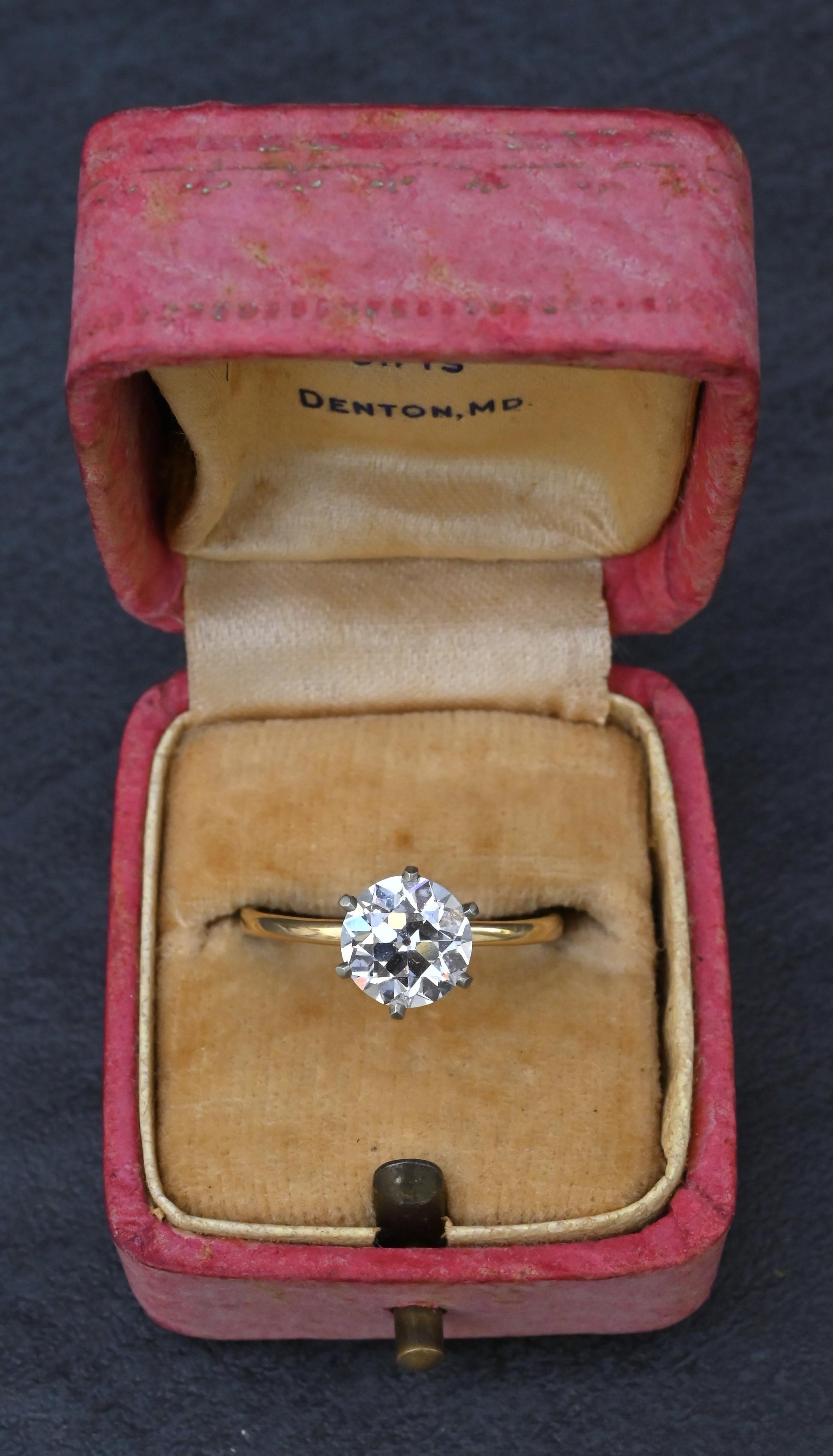 Rare Antique Tiffany & Co 1.52ct E VVS1 Old European Cut Diamond Engagement Ring