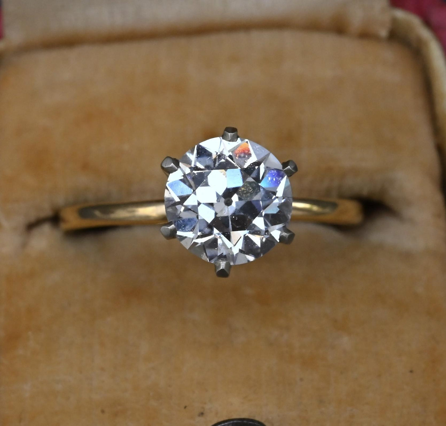 Rare Antique Tiffany & Co 1.52ct E VVS1 Old European Cut Diamond Engagement Ring