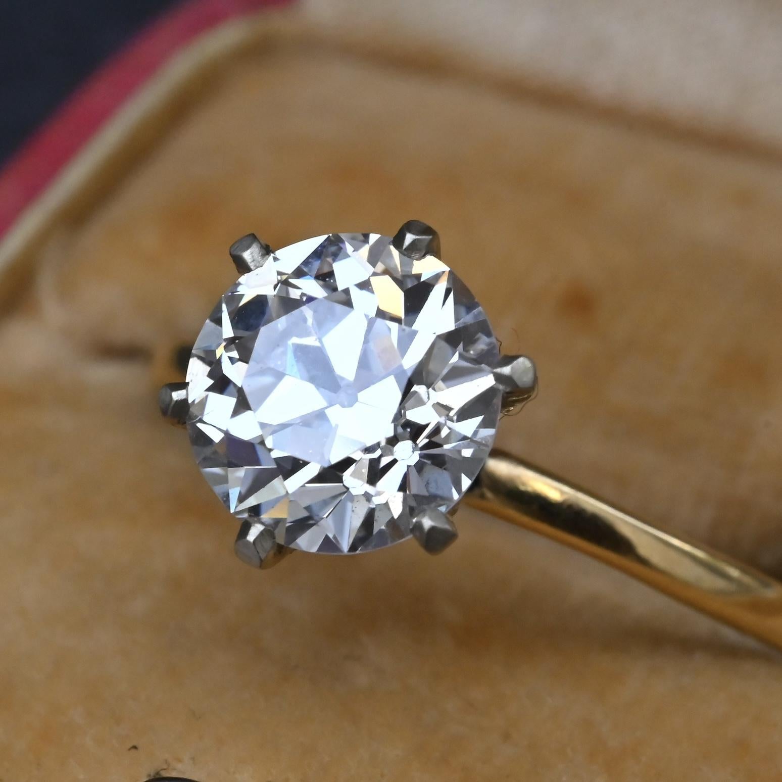 Rare Antique Tiffany & Co 1.52ct E VVS1 Old European Cut Diamond Engagement Ring