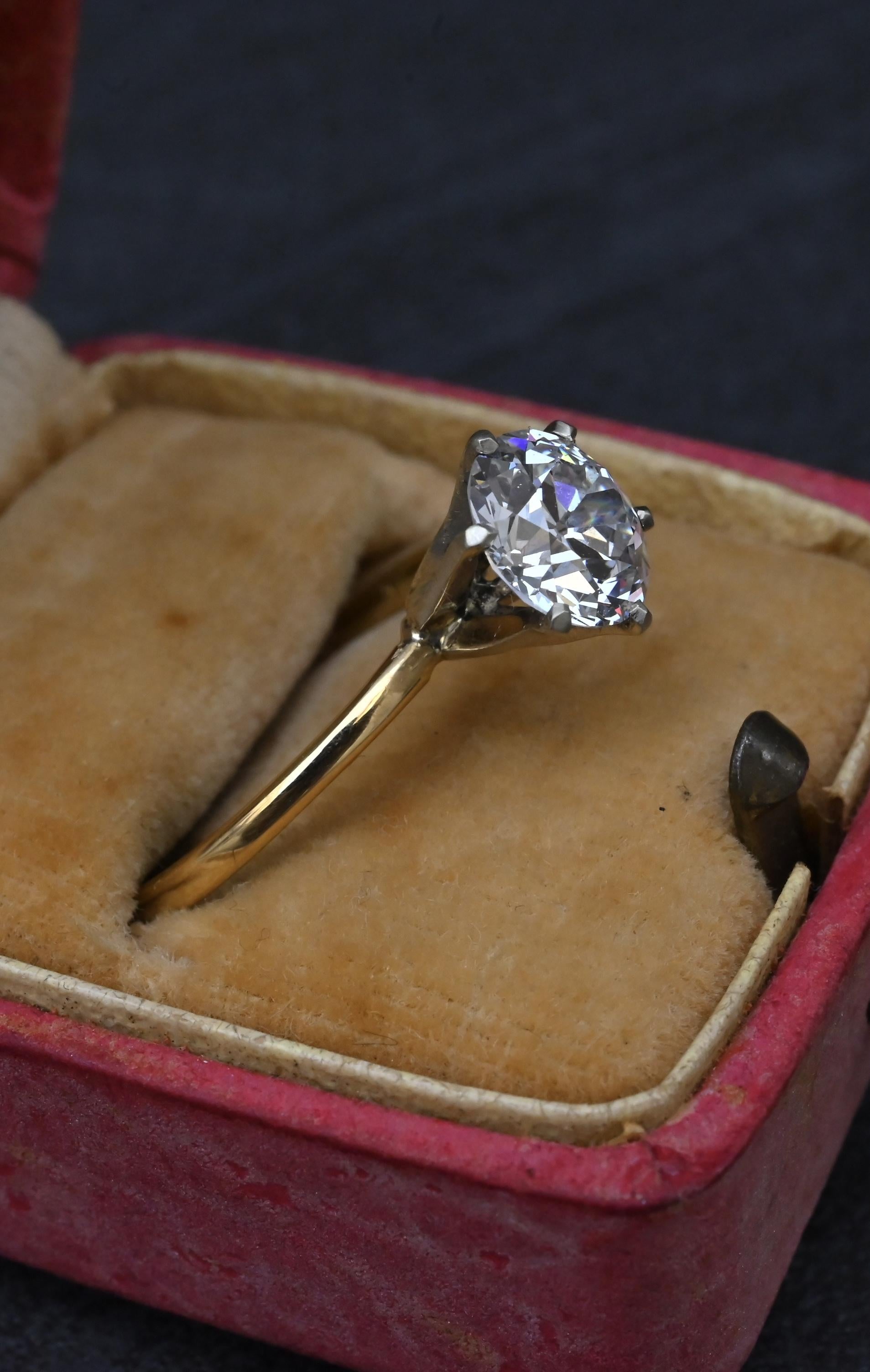 Rare Antique Tiffany & Co 1.52ct E VVS1 Old European Cut Diamond Engagement Ring