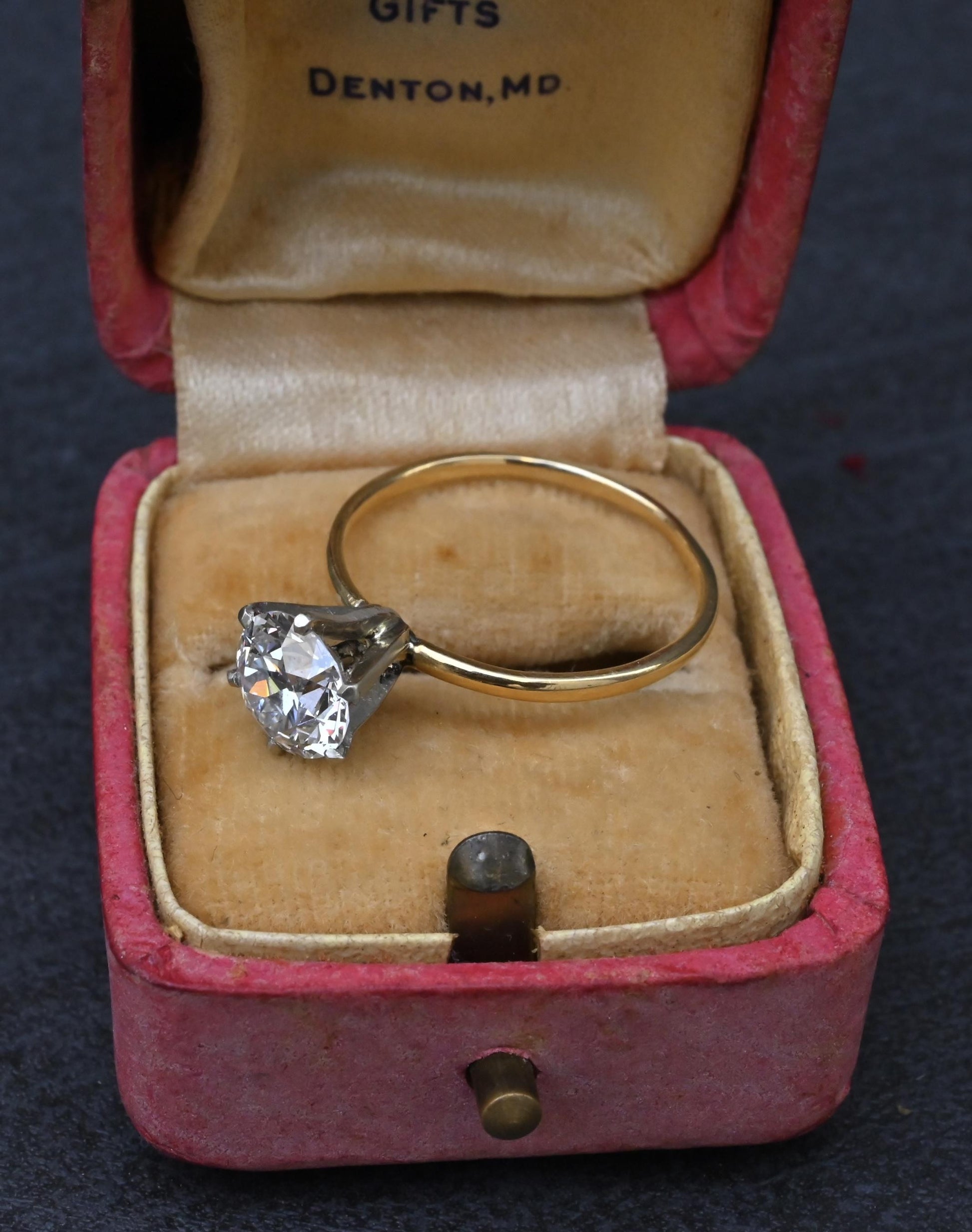 Rare Antique Tiffany & Co 1.52ct E VVS1 Old European Cut Diamond Engagement Ring