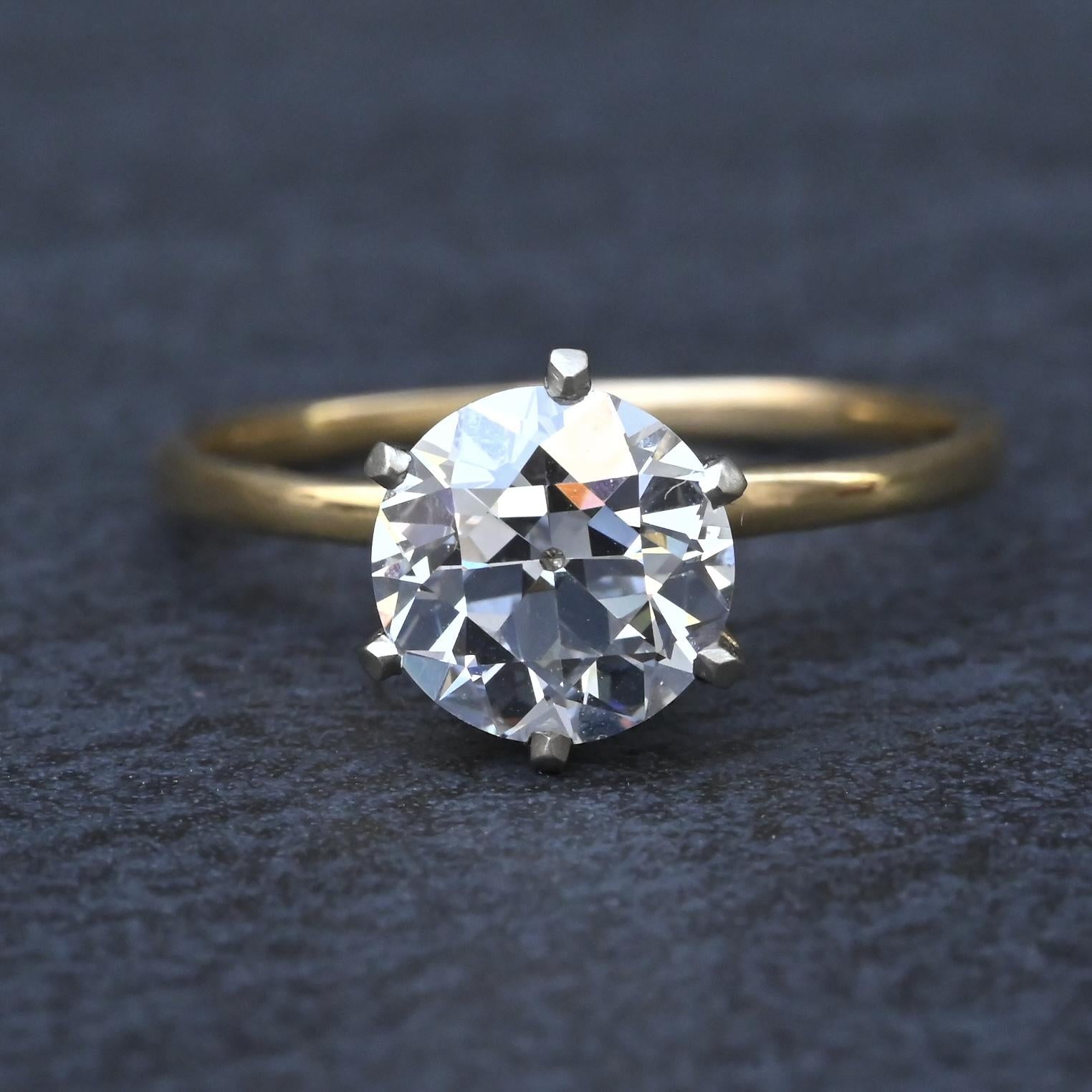 Rare Antique Tiffany & Co 1.52ct E VVS1 Old European Cut Diamond Engagement Ring