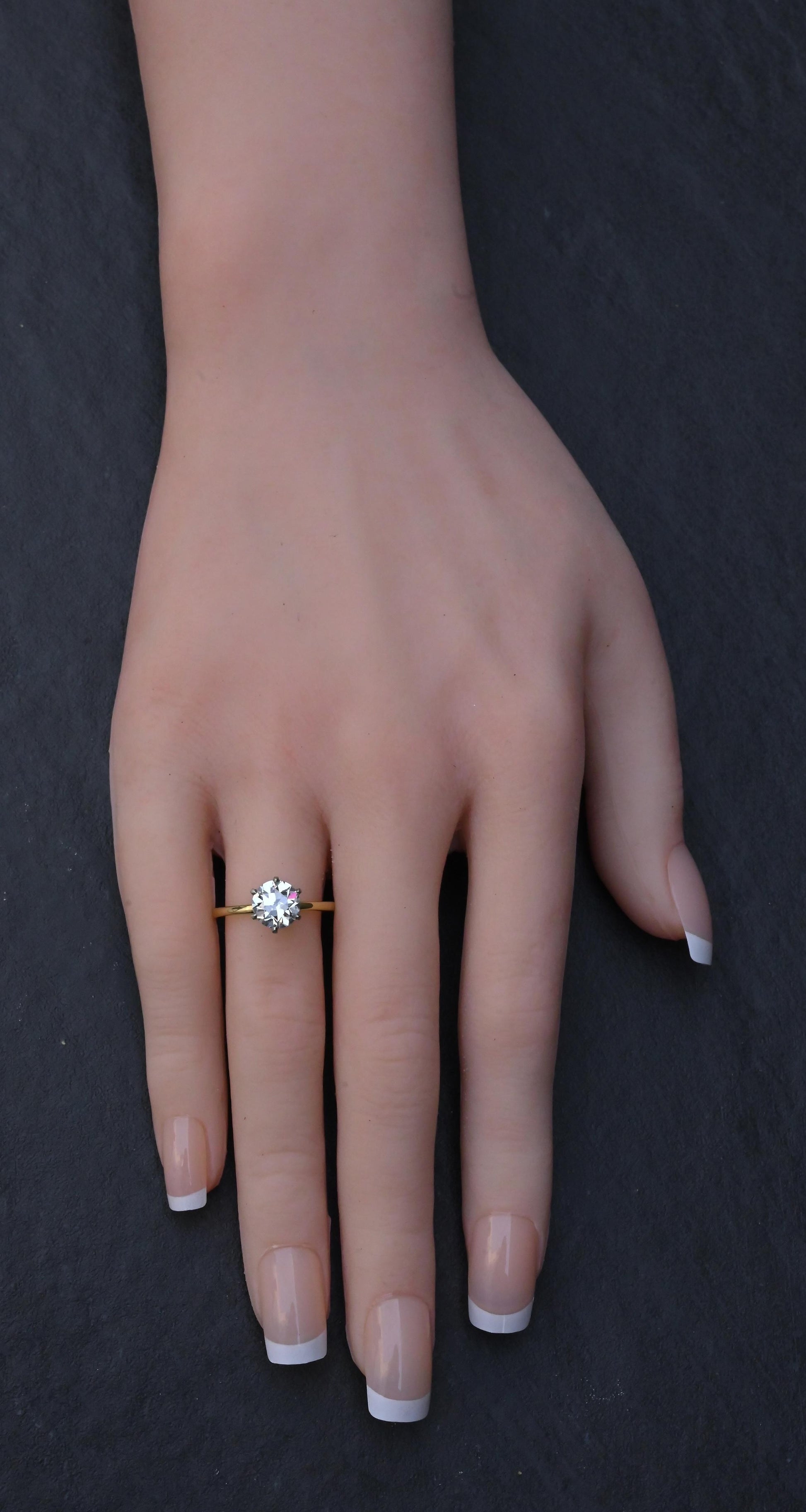 Rare Antique Tiffany & Co 1.52ct E VVS1 Old European Cut Diamond Engagement Ring