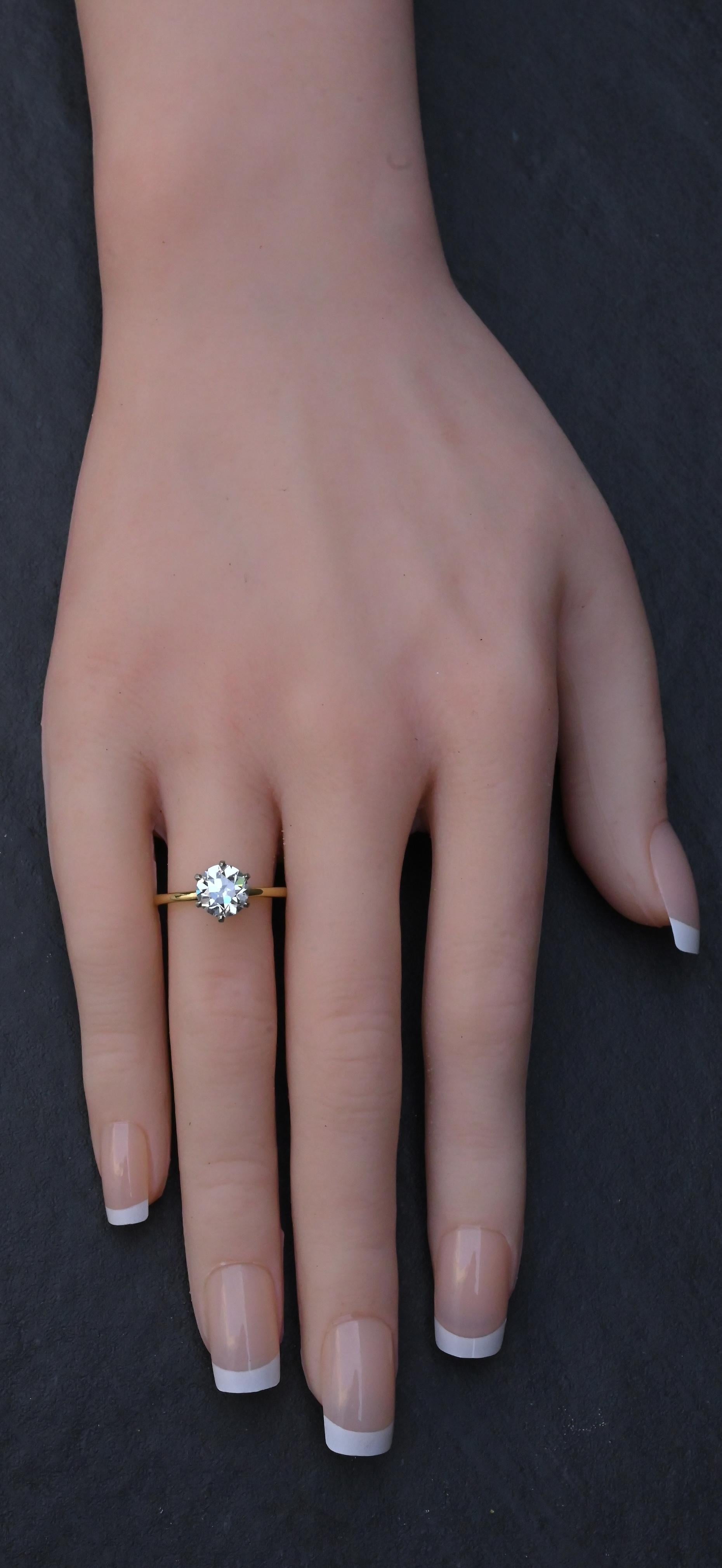 Rare Antique Tiffany & Co 1.52ct E VVS1 Old European Cut Diamond Engagement Ring