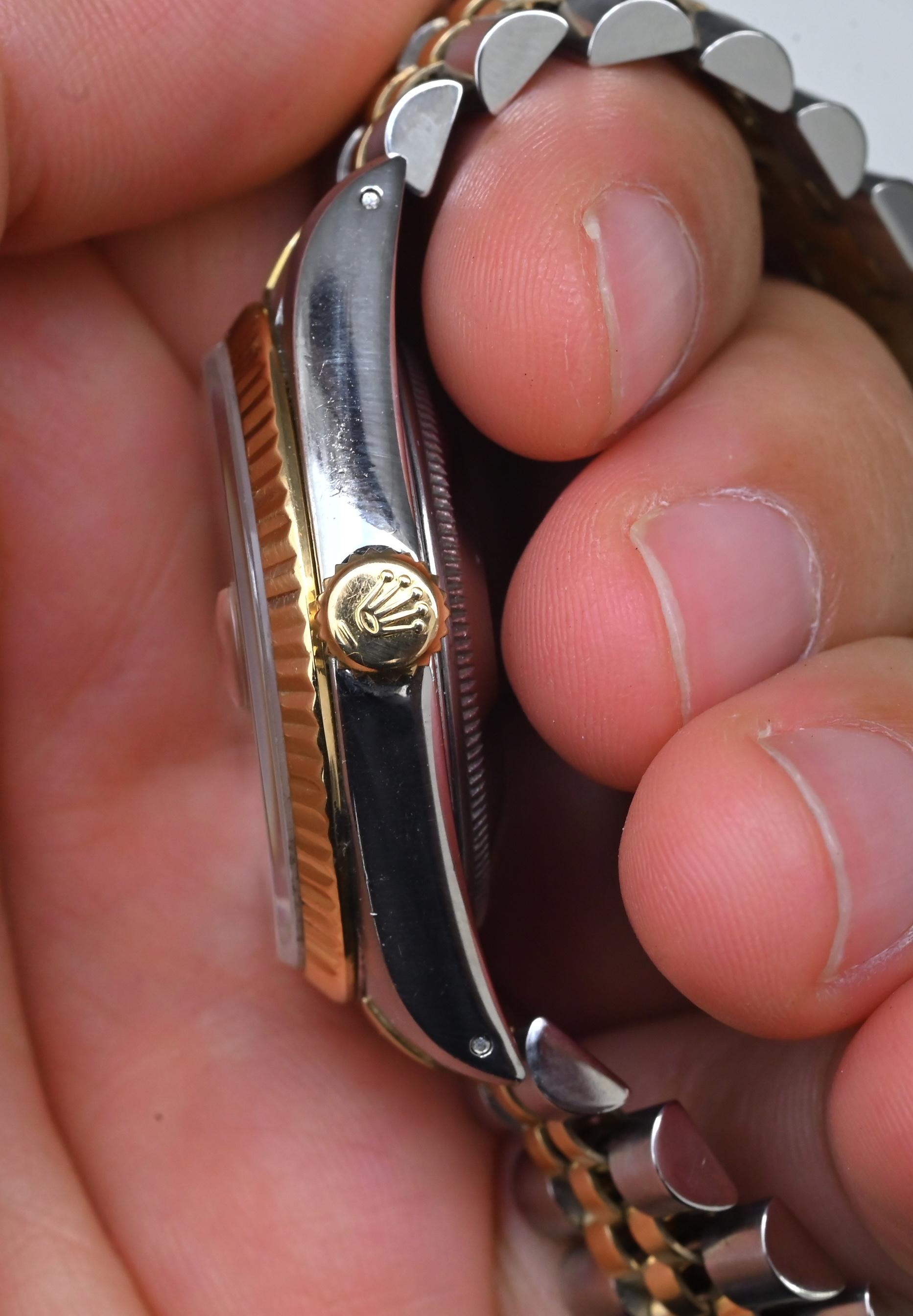 Rolex Datejust 36 Ref. 16233 Two-Tone 18k Gold SS Champagne Stick Dial L Series