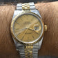Rolex Datejust 36 Ref. 16233 Two-Tone 18k Gold SS Champagne Stick Dial L Series