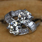 Fine Art Deco Period 2.47 Carats GIA Toi et Moi Diamond Engagement Ring