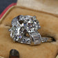 Fine Art Deco Period 2.47 Carats GIA Toi et Moi Diamond Engagement Ring