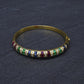 18K Yellow Gold Ruby, Sapphire, Emerald, Diamond Hinged Bangle Bracelet 9.00 TCW