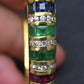 18K Yellow Gold Ruby, Sapphire, Emerald, Diamond Hinged Bangle Bracelet 9.00 TCW