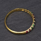 18K Yellow Gold Ruby, Sapphire, Emerald, Diamond Hinged Bangle Bracelet 9.00 TCW