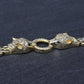 IGI Certified 14K Yellow Gold Panther Motif Diamond & Sapphire Link Bracelet