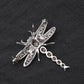 18K White Gold Dragonfly Diamond Brooch Pin 0.65ctw VS Clarity Pavé Pin
