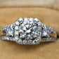 14K White Gold Halo Diamond Engagement Ring 1.47 TCW IGI Certified