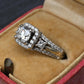 14K White Gold Halo Diamond Engagement Ring 1.47 TCW IGI Certified