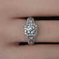 14K White Gold Halo Diamond Engagement Ring 1.47 TCW IGI Certified