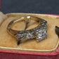 Mid-Century Vintage 14K Yellow & White Gold 3-Stone Diamond Ring | IGI Certified