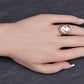 Antique 14K White Gold Habille Diamond Lady Cameo Ornate Filigree Ring 7.25