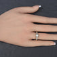Mid-Century Vintage 14K Yellow & White Gold 3-Stone Diamond Ring | IGI Certified