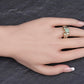 14K Yellow Gold Emerald & Diamond Ring – 7.28 Grams, Size 7.25