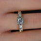 Mid-Century Vintage 14K Yellow & White Gold 3-Stone Diamond Ring | IGI Certified
