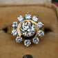 GIA Certified 1.45 CTW Antique Art Deco Old European Cut Diamond Cluster Ring