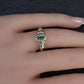 14K Yellow Gold Marquise Emerald & Diamond Ring – 3.21 Grams, Size 7.5