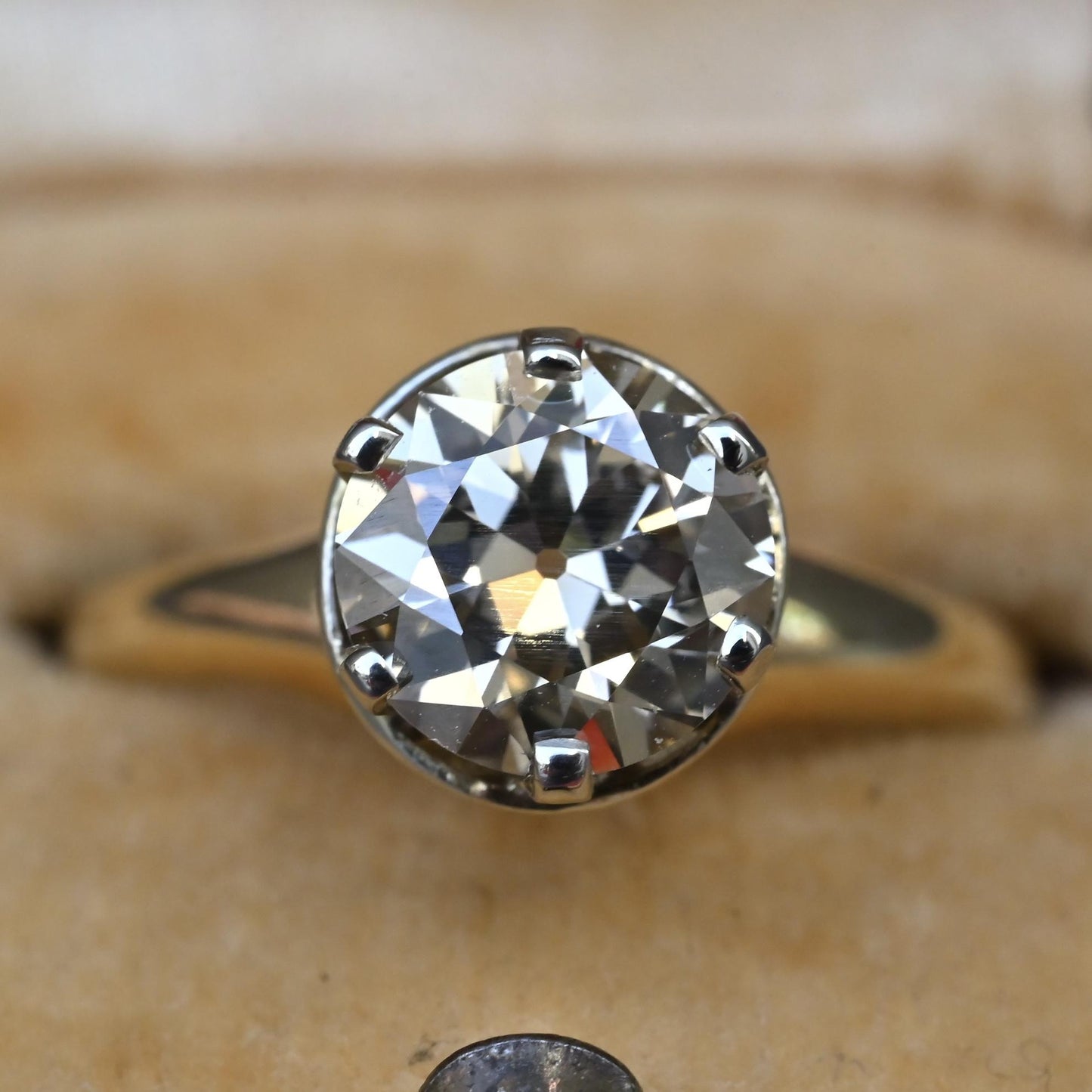 GIA Certified 1.38 Carat Antique Art Deco Period Solitaire Ring Size 6