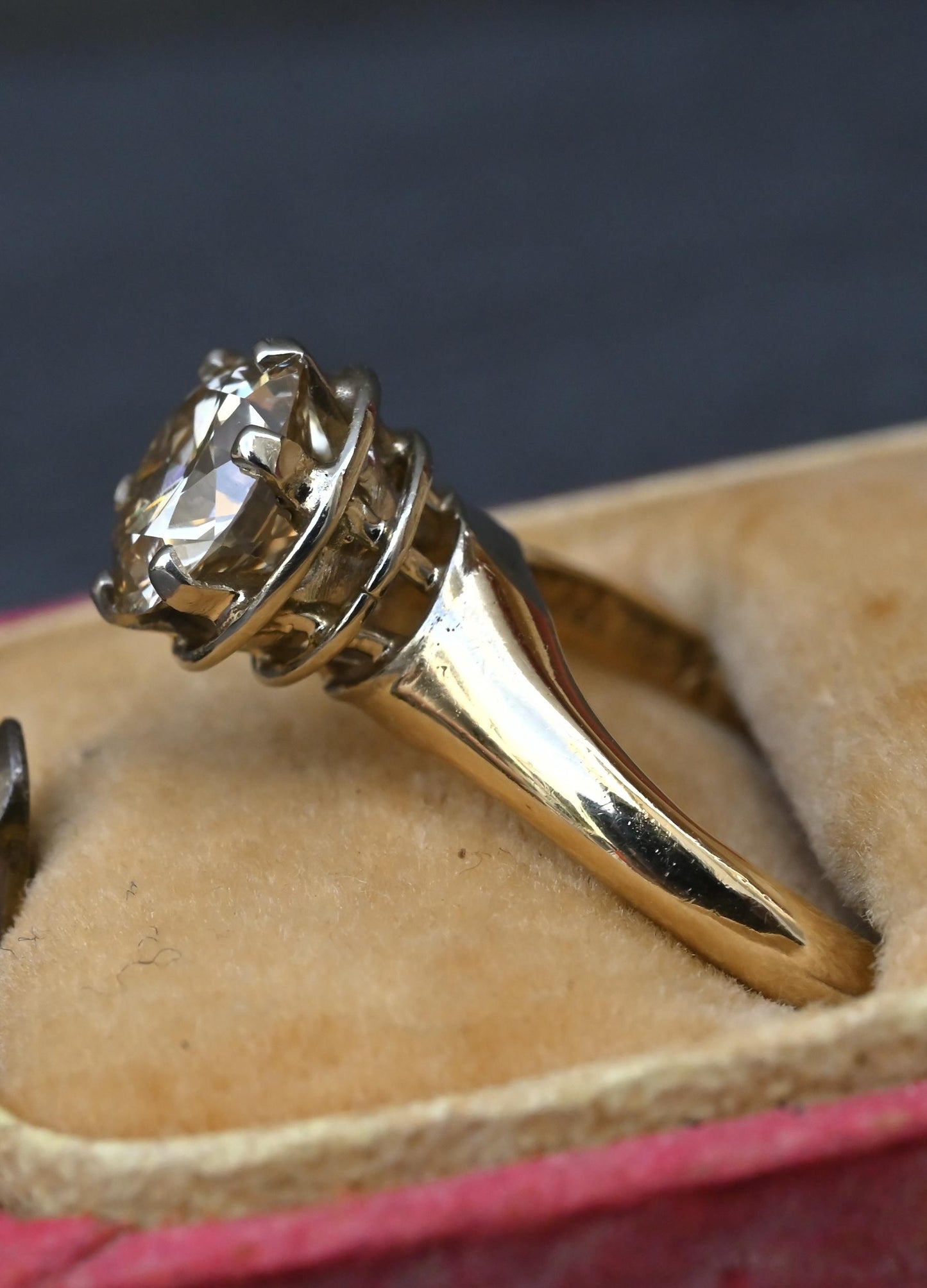 GIA Certified 1.38 Carat Antique Art Deco Period Solitaire Ring Size 6