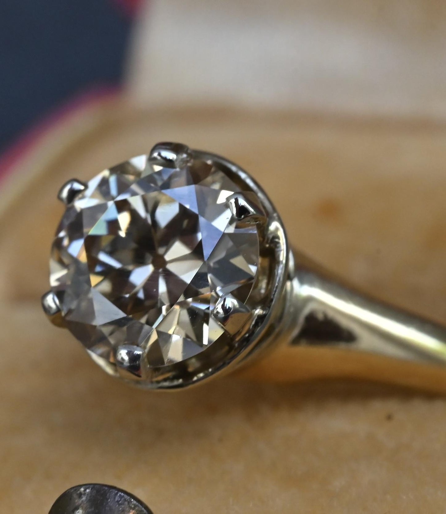 GIA Certified 1.38 Carat Antique Art Deco Period Solitaire Ring Size 6