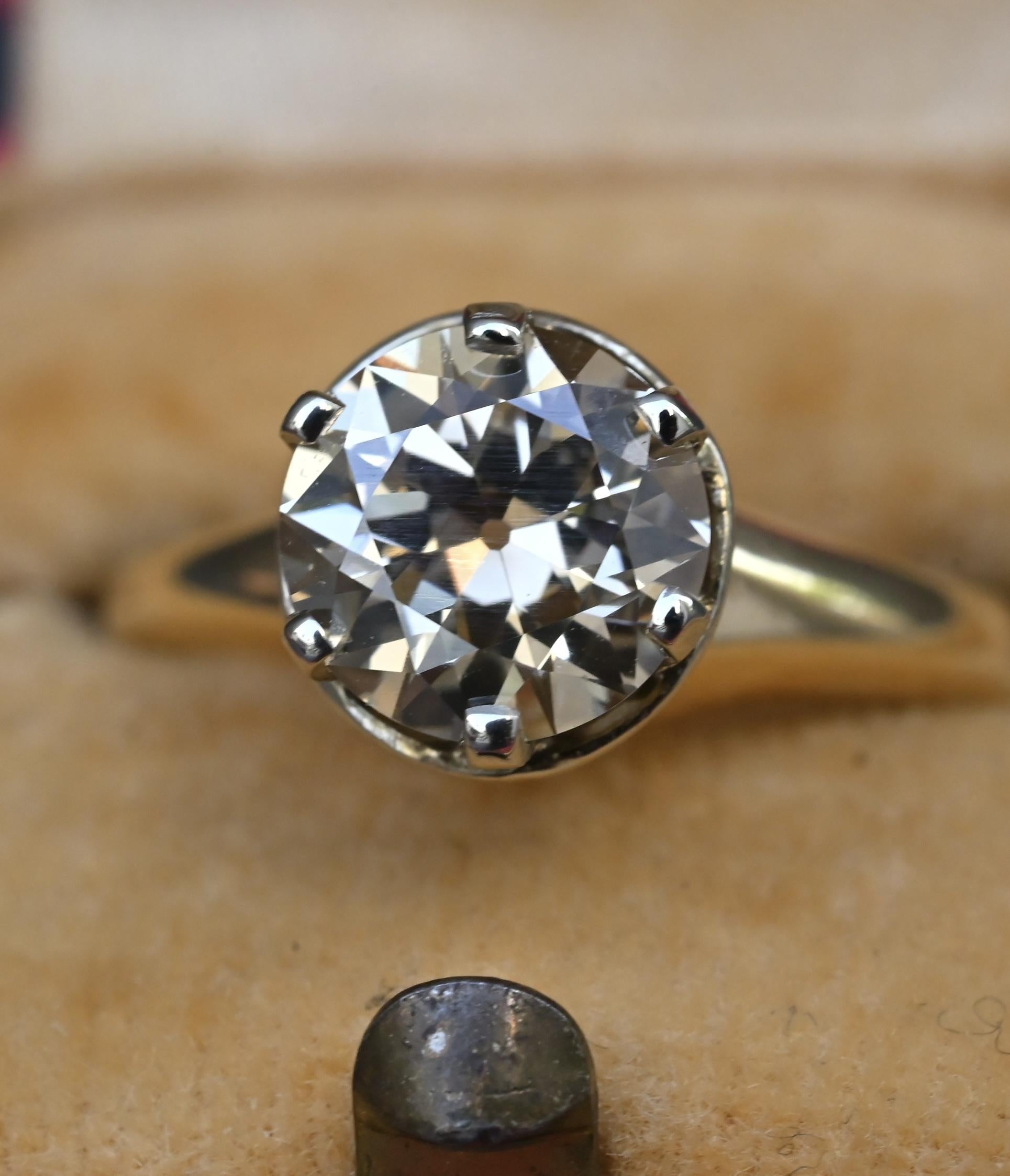 GIA Certified 1.38 Carat Antique Art Deco Period Solitaire Ring Size 6