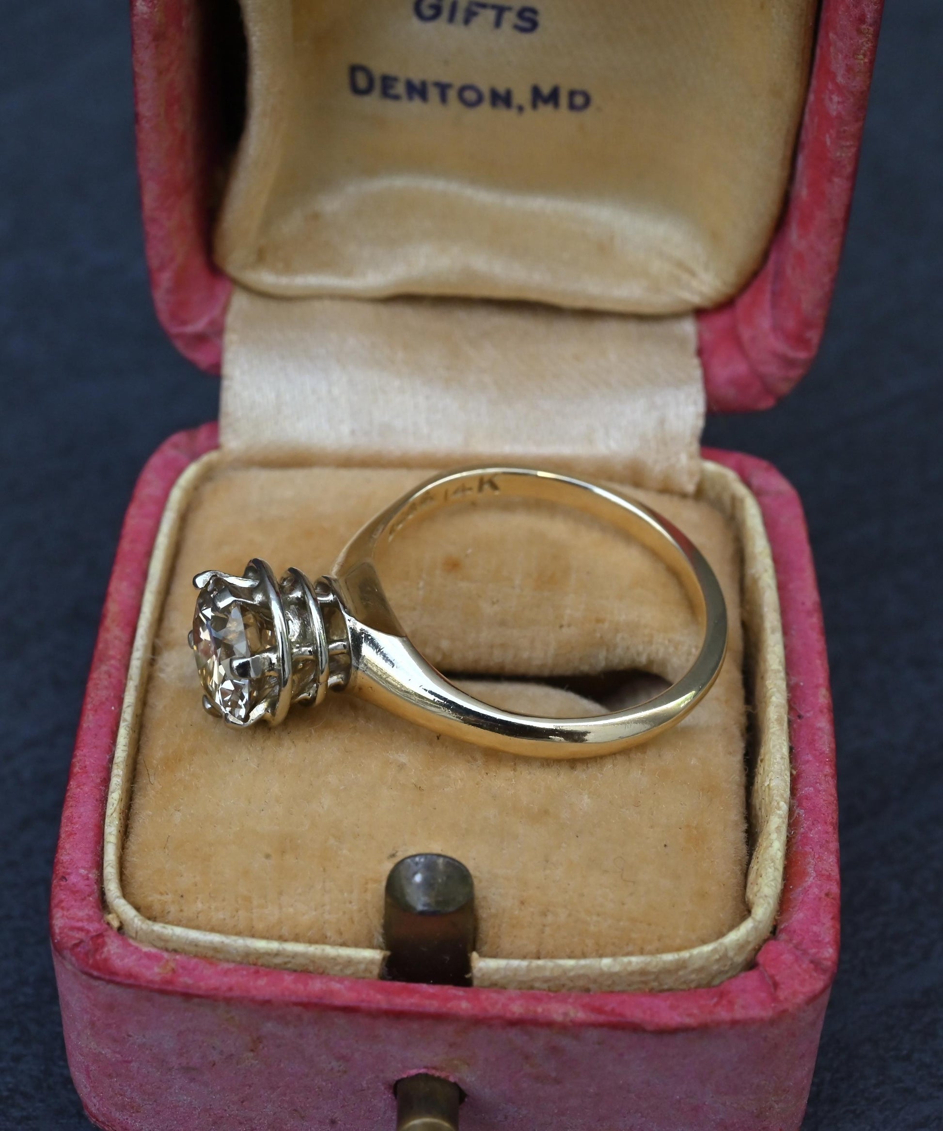 GIA Certified 1.38 Carat Antique Art Deco Period Solitaire Ring Size 6