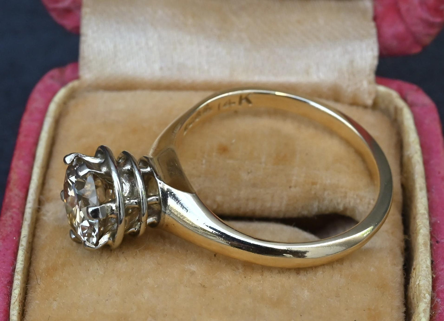 GIA Certified 1.38 Carat Antique Art Deco Period Solitaire Ring Size 6