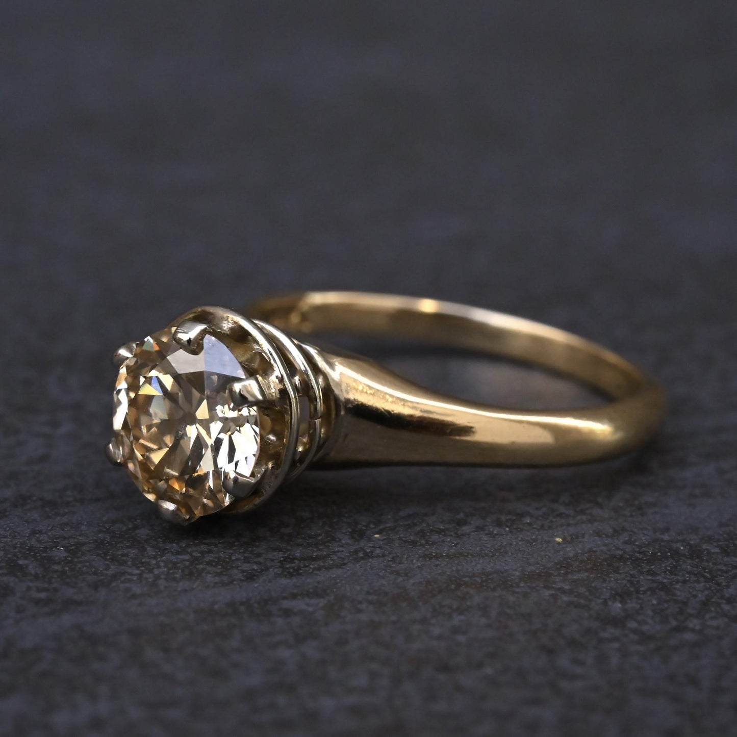 GIA Certified 1.38 Carat Antique Art Deco Period Solitaire Ring Size 6