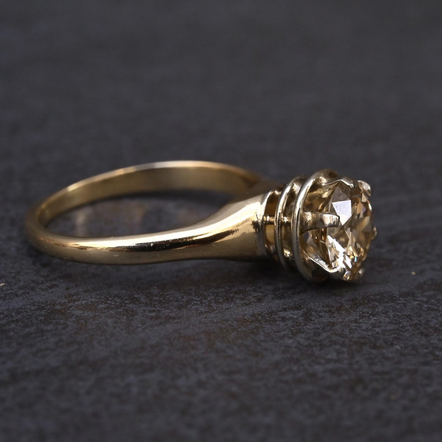 GIA Certified 1.38 Carat Antique Art Deco Period Solitaire Ring Size 6