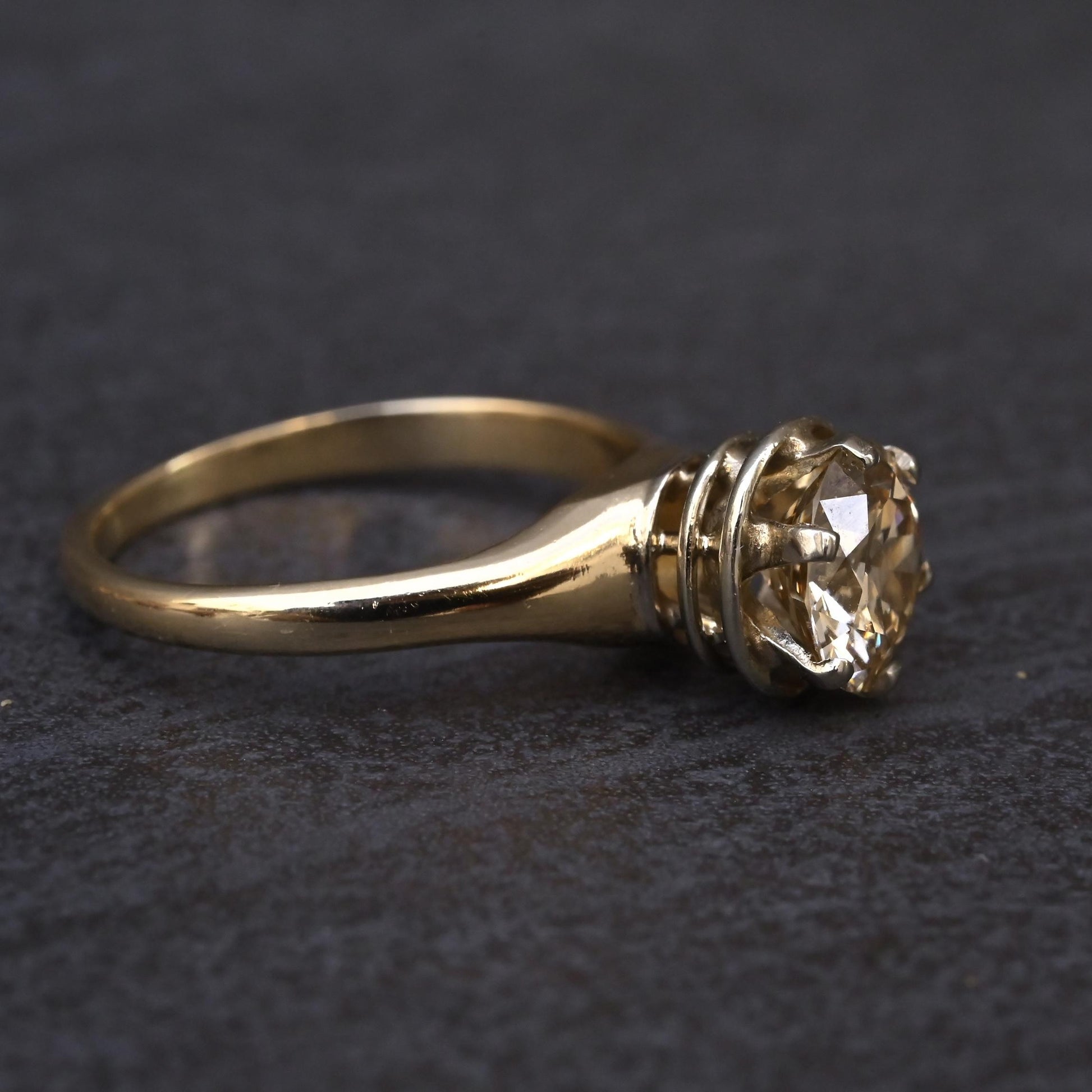 GIA Certified 1.38 Carat Antique Art Deco Period Solitaire Ring Size 6