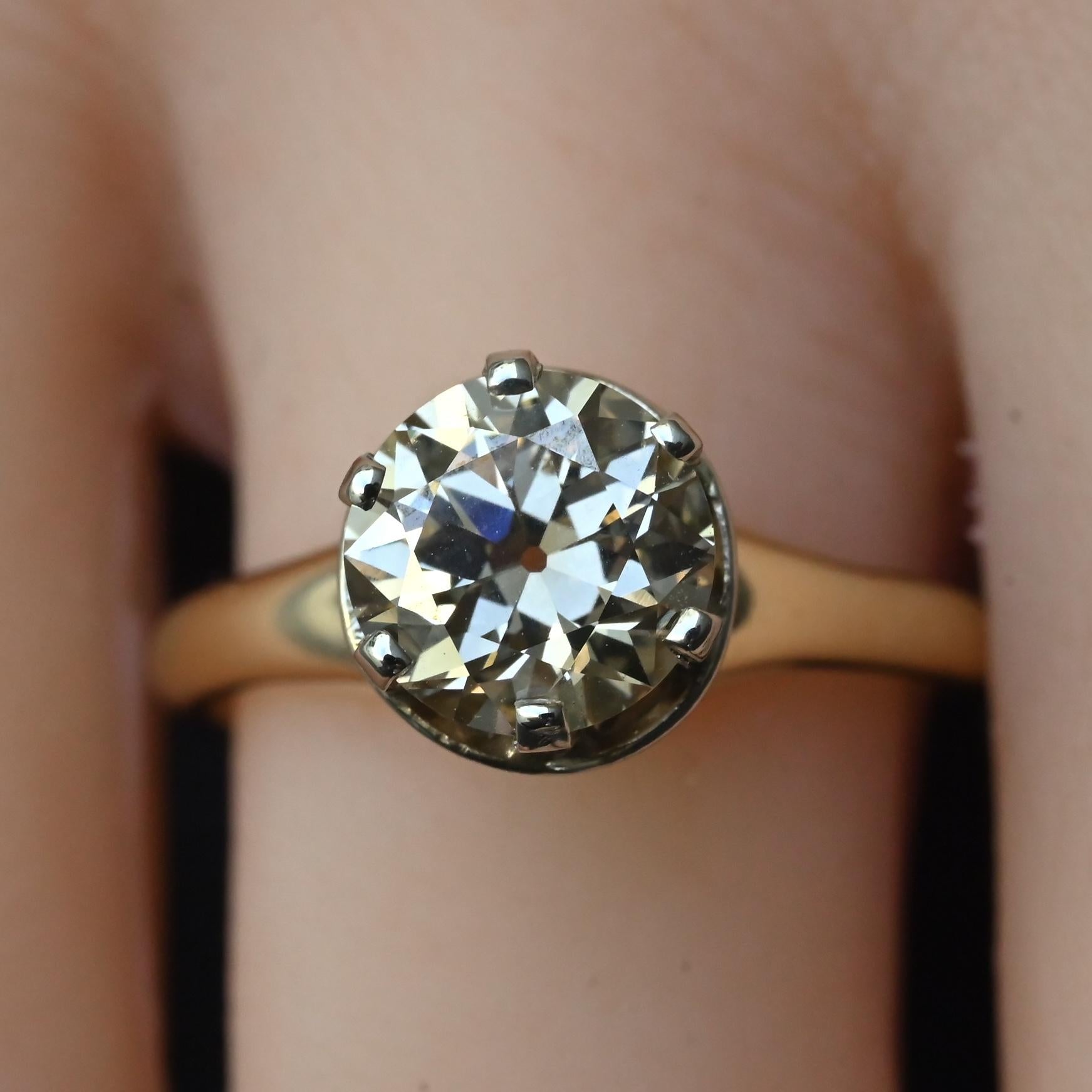GIA Certified 1.38 Carat Antique Art Deco Period Solitaire Ring Size 6