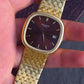 Rare Vintage Patek Philippe 3604/1 18K Yellow Gold Cushion Burgundy Dial - Uncut