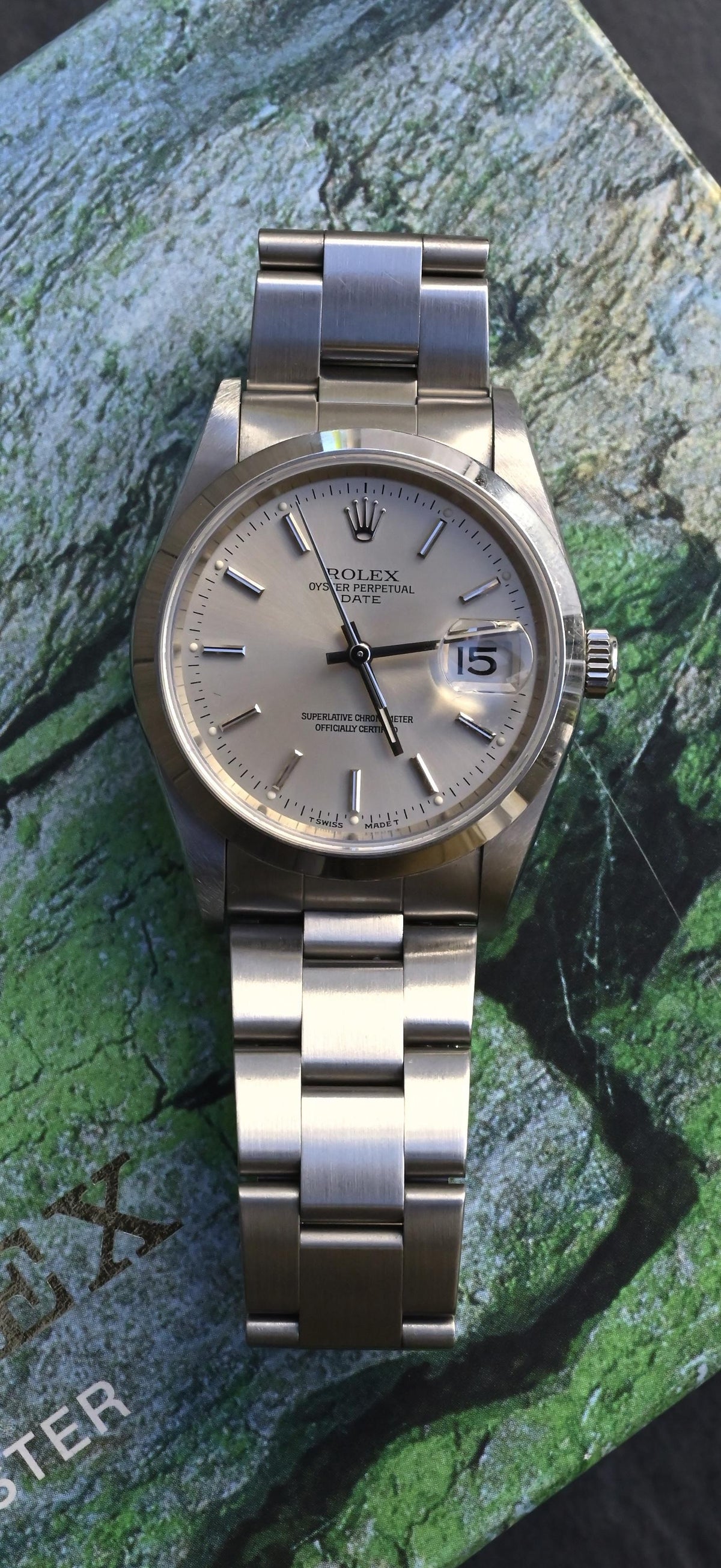 Rolex Oyster Perpetual Date 15200 Silver Dial Stainless Steel - Full Set B+P