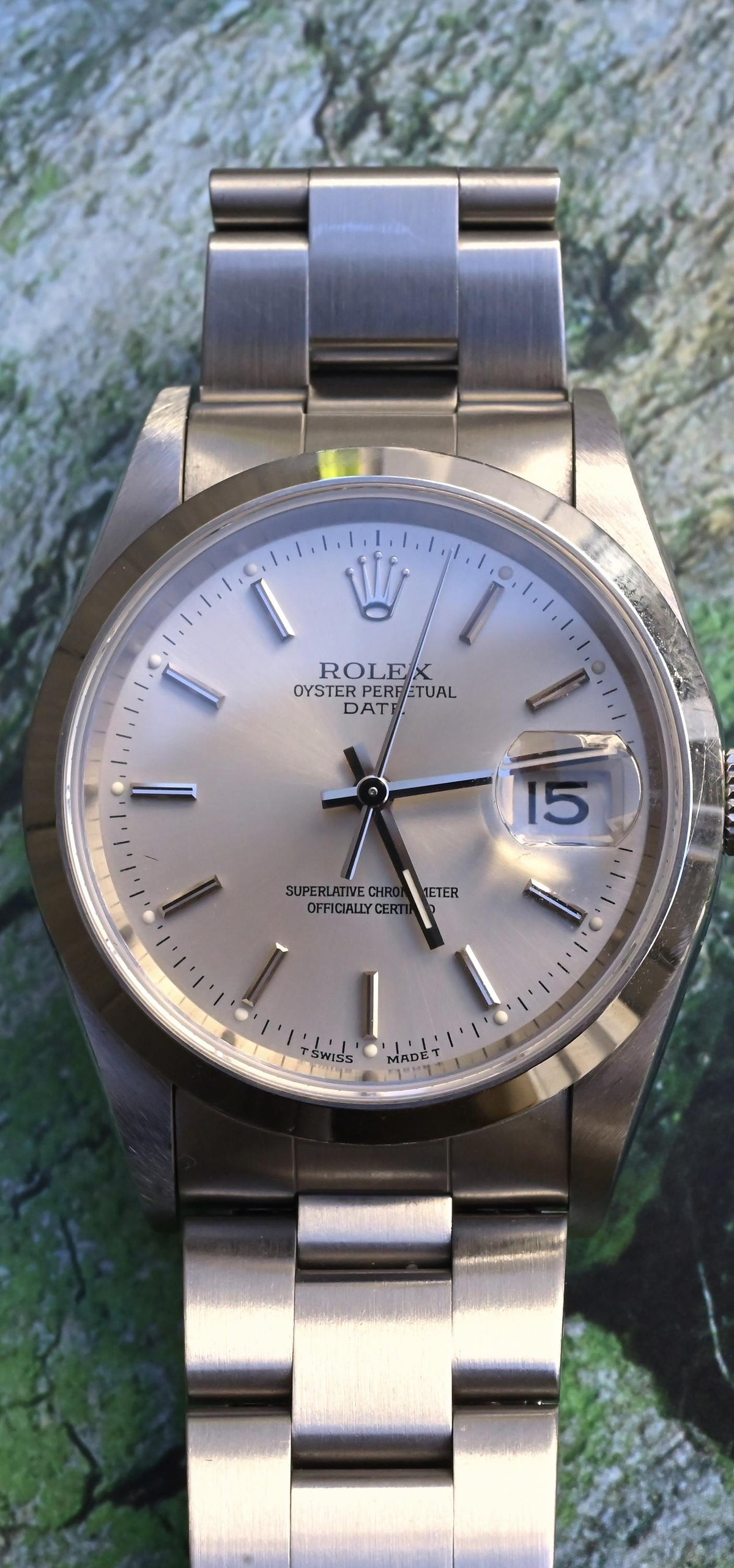 Rolex Oyster Perpetual Date 15200 Silver Dial Stainless Steel - Full Set B+P