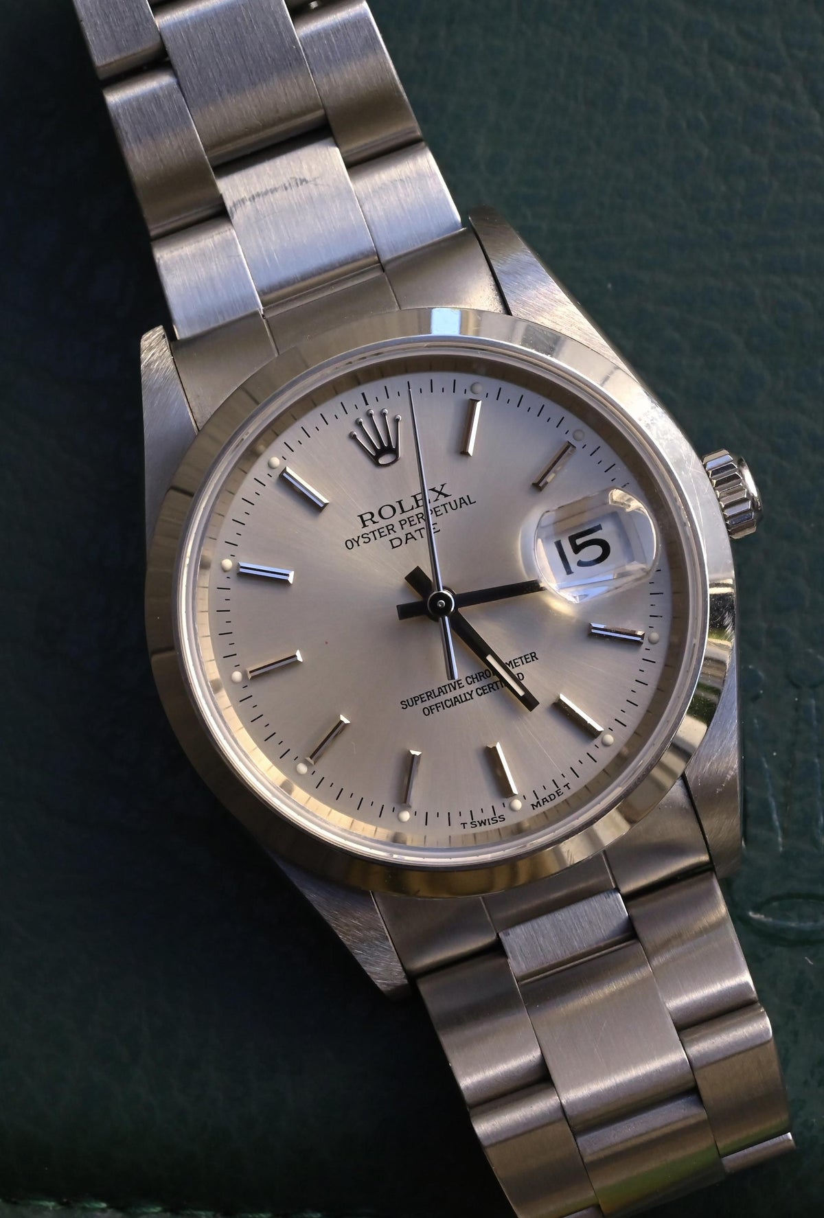 Rolex Oyster Perpetual Date 15200 Silver Dial Stainless Steel - Full Set B+P