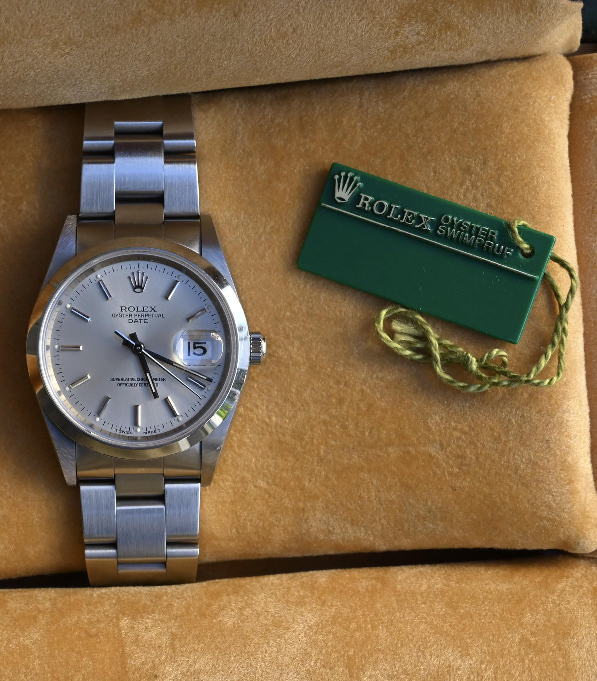 Rolex Oyster Perpetual Date 15200 Silver Dial Stainless Steel - Full Set B+P