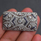 Rare Antique Art Deco Platinum 4.00ctw Diamond & Lab Sapphire Brooch Pendant IGI