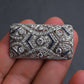 Rare Antique Art Deco Platinum 4.00ctw Diamond & Lab Sapphire Brooch Pendant IGI