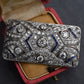 Rare Antique Art Deco Platinum 4.00ctw Diamond & Lab Sapphire Brooch Pendant IGI